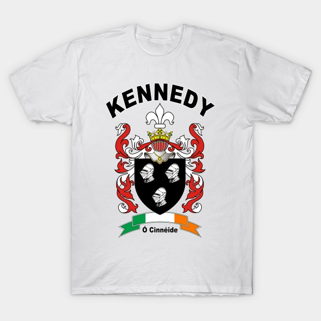 Kennedy Family Crest / Kennedy Family Irish Coat of Arms Clan Crest T-Shirt by Vladimir Zevenckih